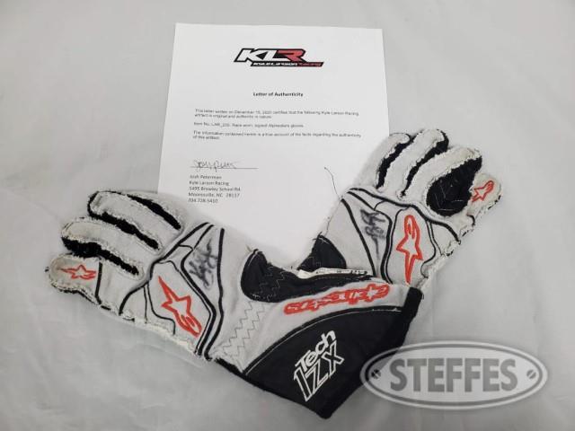 Kyle Larson Autographed Racing Gloves